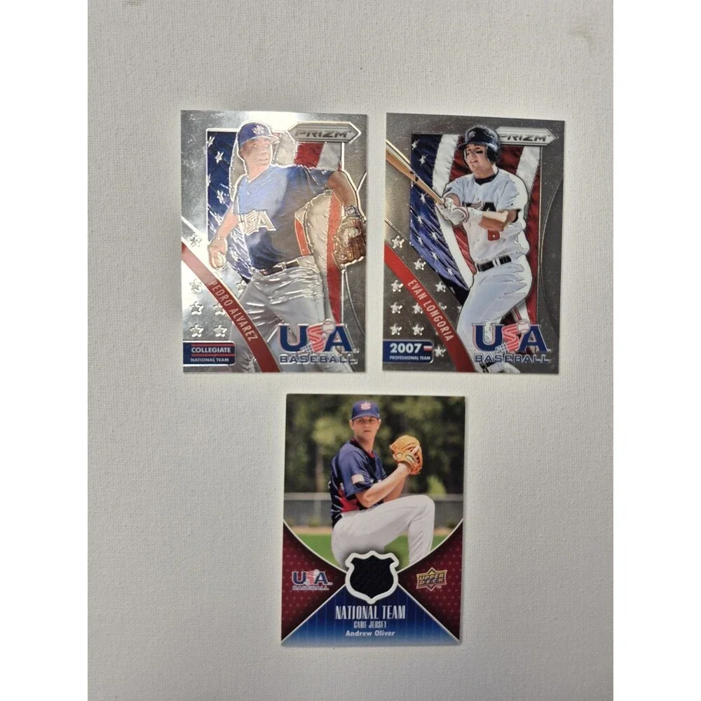 USA Baseball Card Lot Panini Prizm Pedro Alvarez Evan Longoria + Andrew...